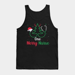 One Merry Nurse Christmas Gifts For Nurses Tank Top